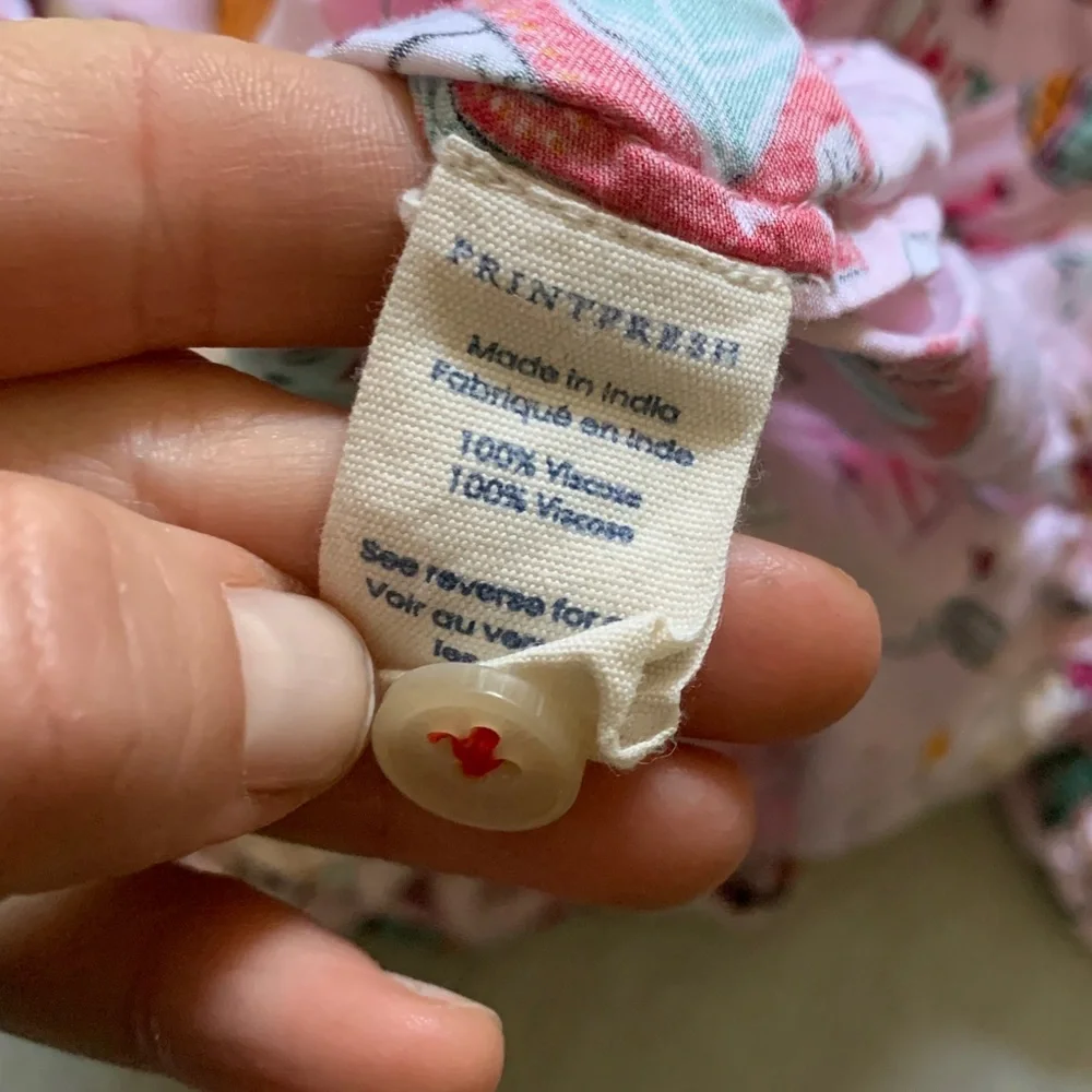 Printfresh Pink Patterned Pajama Top - Picture 4 of 8